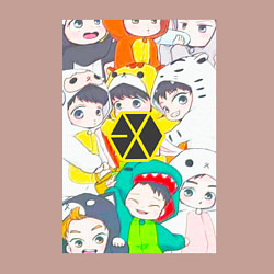 Свитшот хлопковый мужской Exo в костюмах животных, цвет: пыльно-розовый — фото 2