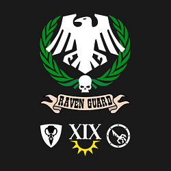 Свитшот хлопковый мужской Raven guard warhammer 40k, цвет: черный — фото 2