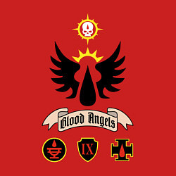 Свитшот хлопковый мужской Blood angels Warhammer 40k, цвет: красный — фото 2