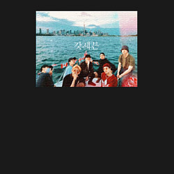 Свитшот хлопковый мужской Got7 на фоне сеула, цвет: черный — фото 2