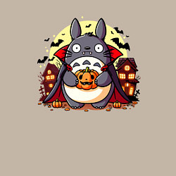 Свитшот хлопковый мужской Вампир Тоторо - хэллоуин, цвет: миндальный — фото 2