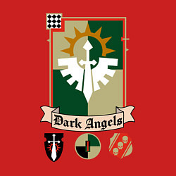 Свитшот хлопковый мужской Dark angels Warhammer 40k, цвет: красный — фото 2
