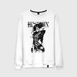 Свитшот хлопковый мужской Обворожительная ведьма - хэллоуин, цвет: белый