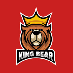 Свитшот хлопковый мужской Медведь король, цвет: красный — фото 2