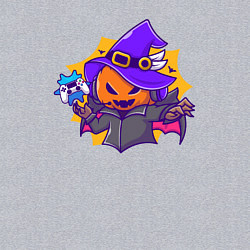 Свитшот хлопковый мужской Тыква геймер, цвет: меланж — фото 2