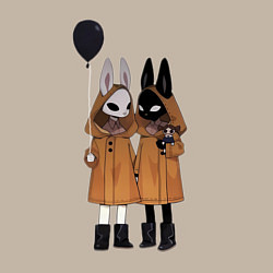 Свитшот хлопковый мужской Кролики мистика, цвет: миндальный — фото 2