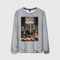 Свитшот хлопковый мужской Dog Corleone and his mafia, цвет: меланж