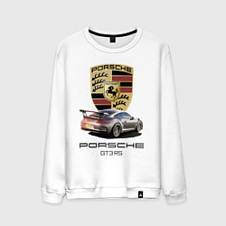 Свитшот хлопковый мужской Porsche GT 3 RS motorsport, цвет: белый