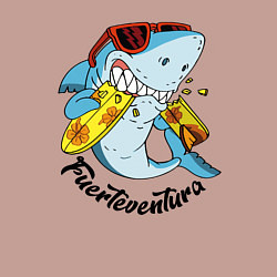 Свитшот хлопковый мужской Fuerteventura summer style - shark, цвет: пыльно-розовый — фото 2