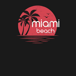 Свитшот хлопковый мужской Пляж Майами, цвет: черный — фото 2