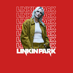 Свитшот хлопковый мужской Linkin Park Emily Armstrong, цвет: красный — фото 2