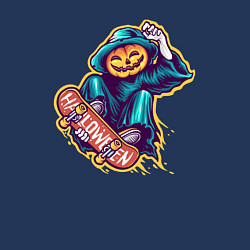 Свитшот хлопковый мужской Halloween skater, цвет: тёмно-синий — фото 2