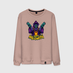 Свитшот хлопковый мужской Magic halloween, цвет: пыльно-розовый