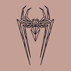 Свитшот хлопковый мужской Эмблема полигонами Человека-паука, цвет: пыльно-розовый — фото 2