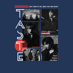 Свитшот хлопковый мужской Stray kids taste, цвет: тёмно-синий — фото 2