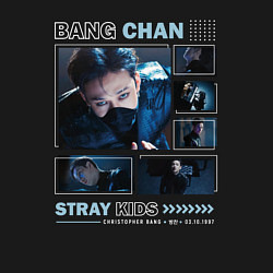 Свитшот хлопковый мужской Bang chan stray kids teaser, цвет: черный — фото 2