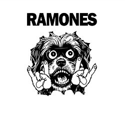 Свитшот хлопковый мужской Ramones - rock dog, цвет: белый — фото 2