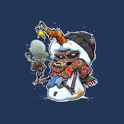 Свитшот хлопковый мужской Angry snowman, цвет: тёмно-синий — фото 2