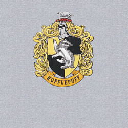 Свитшот хлопковый мужской Hufflepuff факультет университета Хогвартс с барсу, цвет: меланж — фото 2