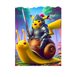 Свитшот хлопковый мужской Рыцарь Пикачу на боевой улитке, цвет: белый — фото 2