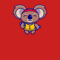 Свитшот хлопковый мужской Спортивная коала, цвет: красный — фото 2