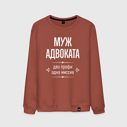 Мужской свитшот Муж адвоката одна миссия