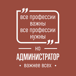 Свитшот хлопковый мужской Администратор нужнее всех, цвет: кирпичный — фото 2