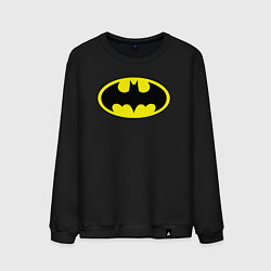 Свитшот хлопковый мужской Batman logo, цвет: черный