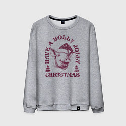 Мужской свитшот Свинья в новогодней шапке