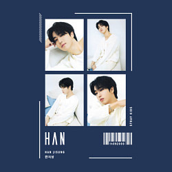 Свитшот хлопковый мужской Han stray kids cute, цвет: тёмно-синий — фото 2