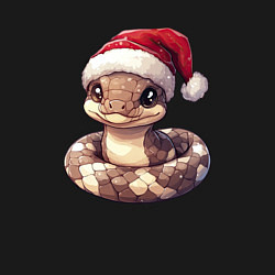 Свитшот хлопковый мужской Песочная новогодняя змея, цвет: черный — фото 2