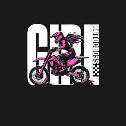 Свитшот хлопковый мужской Girl motocross, цвет: черный — фото 2