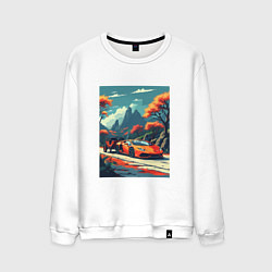 Мужской свитшот Одинокая ламборгини