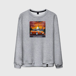 Свитшот хлопковый мужской Супра, цвет: меланж