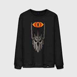 Свитшот хлопковый мужской Саурон и око Властелин колец, цвет: черный