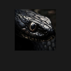 Свитшот хлопковый мужской Змеиный образ в чёрном, цвет: черный — фото 2