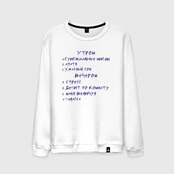 Мужской свитшот Взрослая версия мема Анжуманя - депрессивный