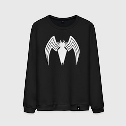 Свитшот хлопковый мужской Venom spider logo, цвет: черный