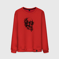 Мужской свитшот Череп с кленовыми листьями