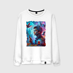 Мужской свитшот Гарри Поттер с волшебной палочкой - нейроарт фанта