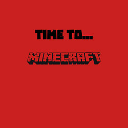 Свитшот хлопковый мужской Time to minecraft, цвет: красный — фото 2