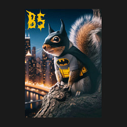 Свитшот хлопковый мужской Bat squirrel - ai art fantasy, цвет: черный — фото 2