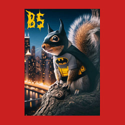 Свитшот хлопковый мужской Bat squirrel - ai art fantasy, цвет: красный — фото 2