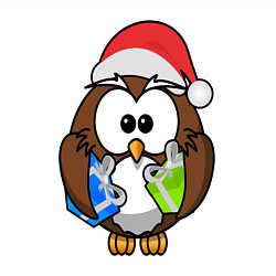 Свитшот хлопковый мужской Сова Клаус, цвет: белый — фото 2