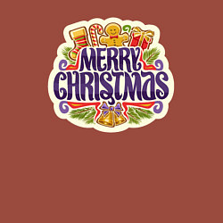 Свитшот хлопковый мужской Merry christmas, цвет: кирпичный — фото 2