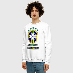 Свитшот хлопковый мужской Brazil Brazzers, цвет: белый — фото 2