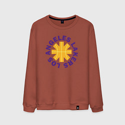 Свитшот хлопковый мужской LA Lakers team, цвет: кирпичный