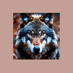 Свитшот хлопковый мужской Взгляд серого волка, цвет: пыльно-розовый — фото 2