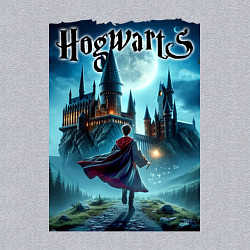 Свитшот хлопковый мужской Harry Potter with a magic wand - Hogwarts, цвет: меланж — фото 2