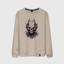 Мужской свитшот Кибернетический череп